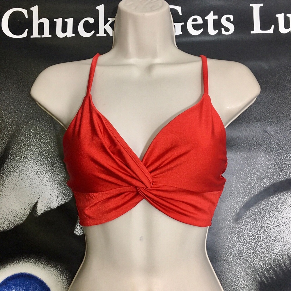 Red swim top , s